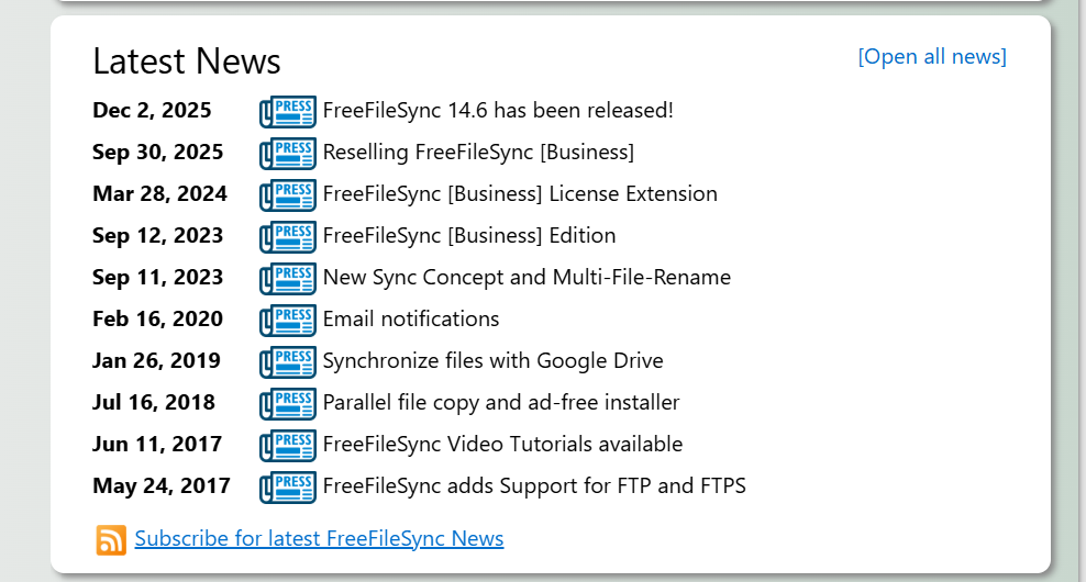 FreeFileSync 다운로드